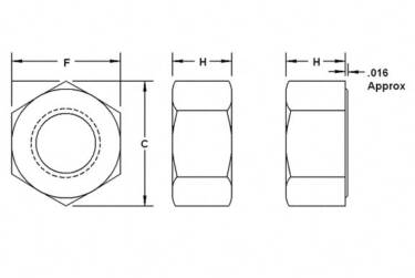 Đai ốc Hex bằng thép không gỉ