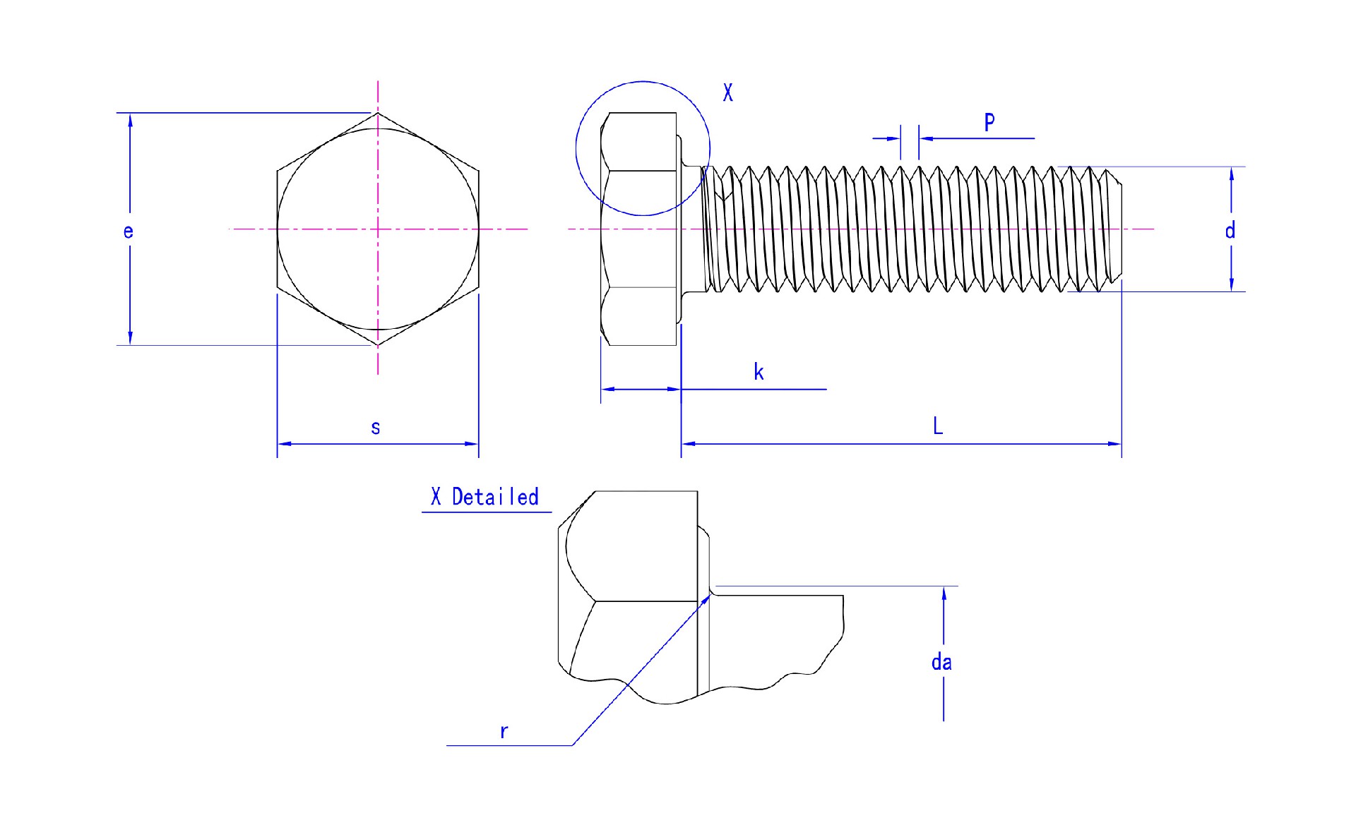 Bu lông lục giác DIN 933